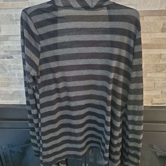 Style tree striped Cardigan womens size L - Picture 2 of 3